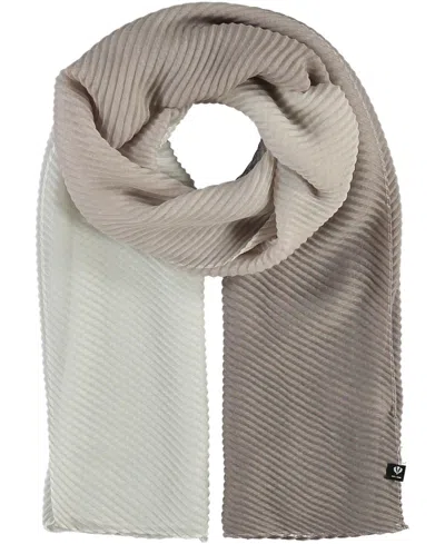 Fraas Women's Ombre Plisse Scarf In Taupe