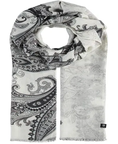 Fraas Women's Paisley Oblong Scarf In White