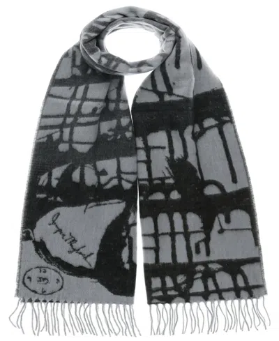 Fraas X Jumper Maybach Cashmink Rainbow Matrix Scarf In Silver