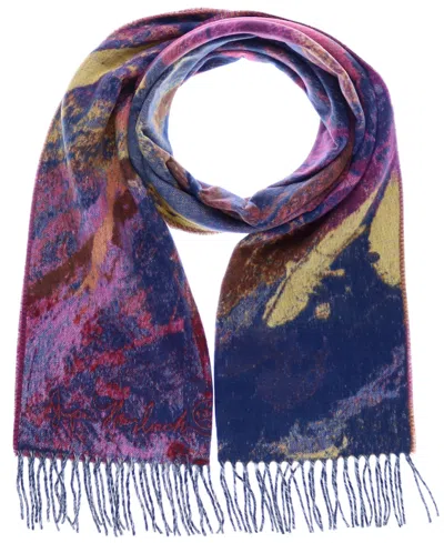 Fraas X Jumper Maybach Cashmink Taffy Bright Scarf In Navy