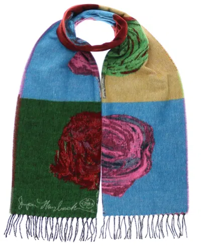 Fraas X Jumper Maybach Eco Cashmink Cosmic Cotton Candy Scarf In Grass