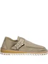 Fracap Buckle-strap Suede Mules In Neutral