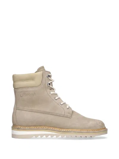 Fracap Explorer Lace-up Boots In Neutral