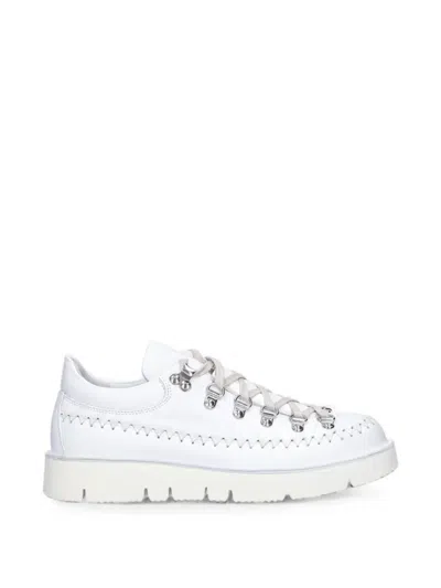Fracap Magnifico Lace-up Leather Sneakers In White
