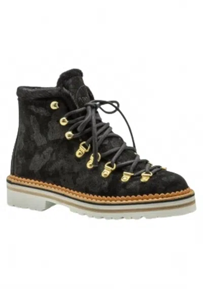Fracap Women's Suede Lace Up Boots In Black