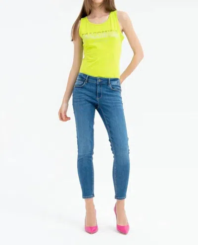 Fracomina Bella6 Perfect Shape Skinny Jean In Medium Stone In Blue