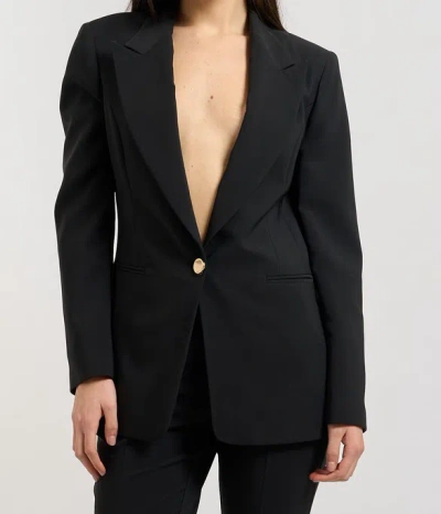 Fracomina Black Single-breasted Jacket In Other