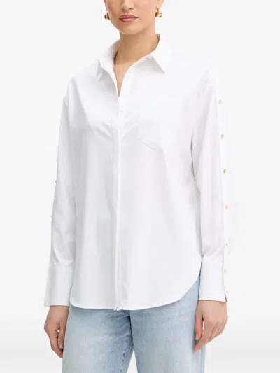 Fracomina Button Pocket Shirt In White