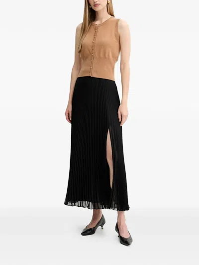 Fracomina Buttoned Wool Knitwear In Brown