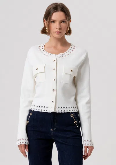 Fracomina Cardigan Woman Cream In White