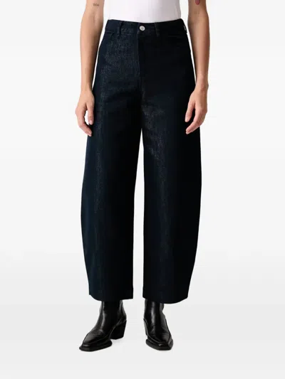 Fracomina Coated Balloon-fit Jeans In Black