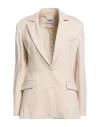 Fracomina Collection Woman Blazer Beige Size M Viscose, Polyamide, Elastane, Polyester In Neutral