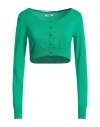 Fracomina Collection Woman Cardigan Green Size M Viscose, Nylon