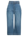 Fracomina Jeans Woman Jeans Blue Size 32 Cotton, Elastomultiester, Elastane In Blue