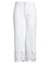 Fracomina Collection Woman Jeans White Size 26 Cotton, Elastane In White