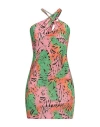Fracomina Collection Woman Mini Dress Green Size M Polyester, Elastane In Green