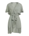 Fracomina Collection Woman Mini Dress Military Green Size L Viscose In Green