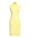Fracomina Collection Woman Mini Dress Yellow Size S Polyamide, Modal, Acrylic In Yellow
