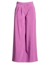 Fracomina Collection Woman Pants Mauve Size 10 Polyester, Elastane In Purple