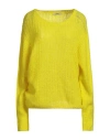 Fracomina Collection Woman Sweater Lime Green Size L Acrylic, Polyamide, Mohair Wool, Wool In Green