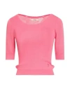 Fracomina Collection Woman Sweater Pink Size L Viscose, Nylon