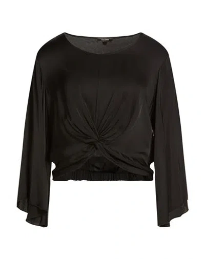 Fracomina Collection Woman Top Black Size L Viscose