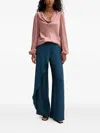 Fracomina Cowl Neck Blouse In Pink