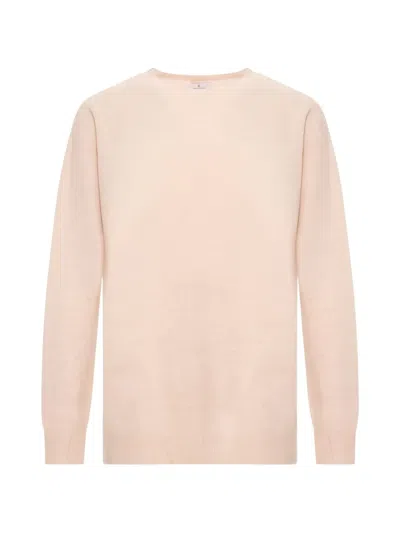 Fracomina Crew-neck Wool Sweater In Pink