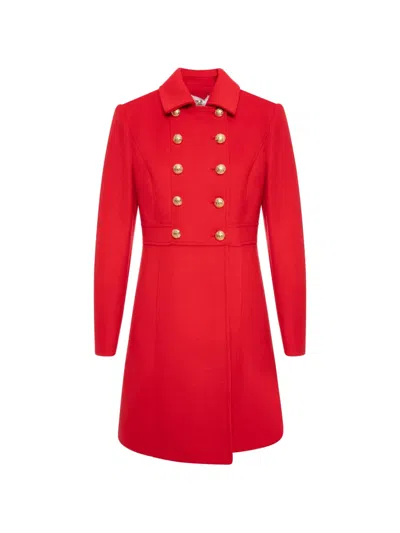 Fracomina Double-breasted Coat In Multi