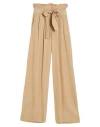 Fracomina Easychic Woman Pants Beige Size 4 Tencel, Viscose, Linen In Neutral