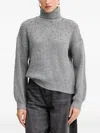 Fracomina Embellished Roll-neck Sweater In Gray