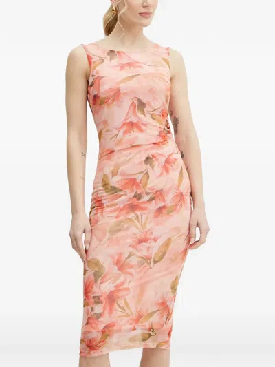 Fracomina Floral-print Sleeveless Midi Dress In Multi