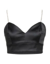 Fracomina Gold Woman Top Black Size Xs Polyester, Elastane In Black