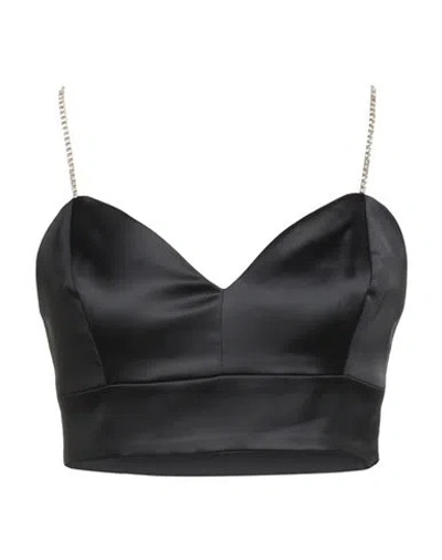 Fracomina Gold Woman Top Black Size Xs Polyester, Elastane