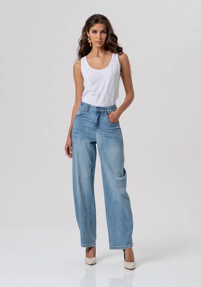 Fracomina Jeans Balloon Fit Woman Blue