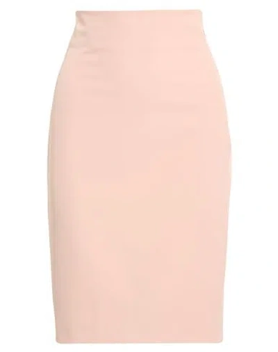 Fracomina Jeans Woman Midi Skirt Blush Size 12 Polyester, Elastane In Pink