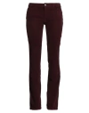 Fracomina Jeans Woman Pants Garnet Size 32 Cotton, Elastane In Red