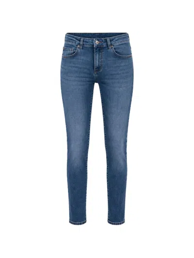 Fracomina Logo-plaque Straight-leg Jeans In Blue