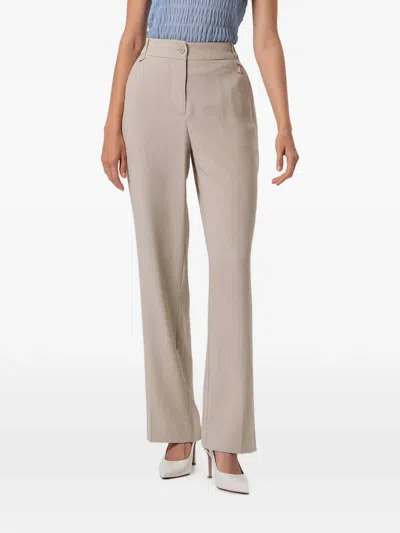 Fracomina Logo-plaque Straight-leg Trousers In Multi