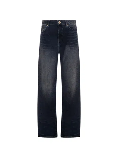 Fracomina Mineral Straight-leg Jeans In Blue