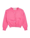 Fracomina Mini Toddler Girl Cardigan Fuchsia Size 7 Acrylic, Wool, Viscose, Alpaca Wool In Pink