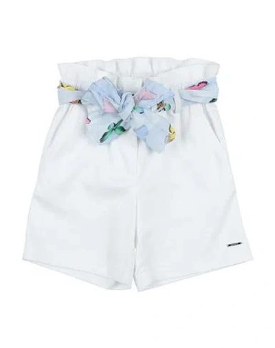 Fracomina Mini Babies'  Toddler Girl Shorts & Bermuda Shorts White Size 4 Cotton, Elastane