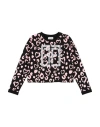 Fracomina Mini Toddler Girl Sweatshirt Black Size 7 Cotton, Elastane In Multi