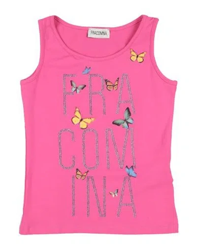 Fracomina Mini Babies'  Toddler Girl T-shirt Fuchsia Size 7 Cotton, Elastane In Pink
