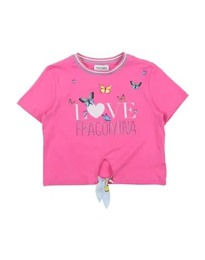Fracomina Mini Babies'  Toddler Girl T-shirt Fuchsia Size 4 Cotton, Elastane In Pink