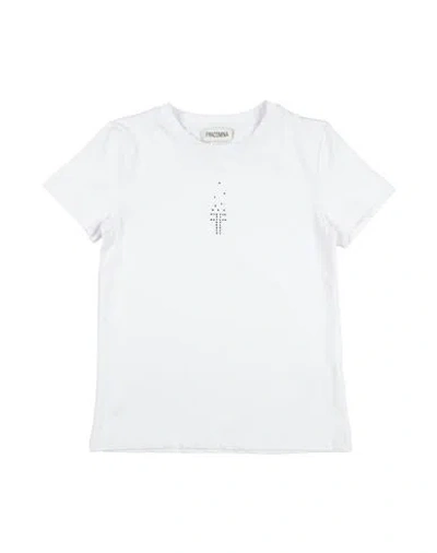 Fracomina Mini Woman T-shirt White Size 10 Cotton, Elastane In White