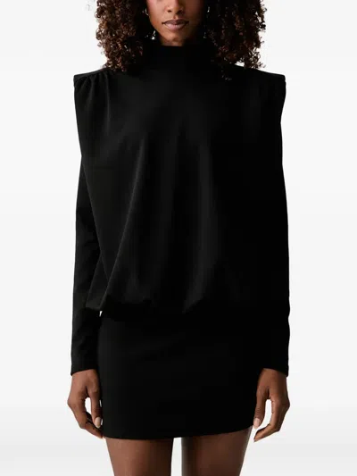 Fracomina Padded-shoulder Dress In Black