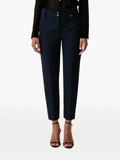 Fracomina Pressed-crease Tailored Trousers In Blue