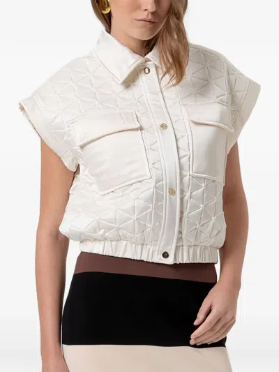 Fracomina Quilted-finish Gilet In White