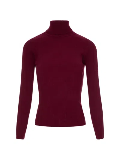 Fracomina Ribbed Roll-neck Sweater In Red